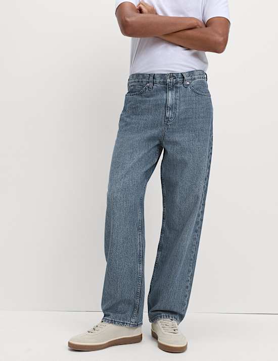 Loose Fit Rigid Denim Jeans