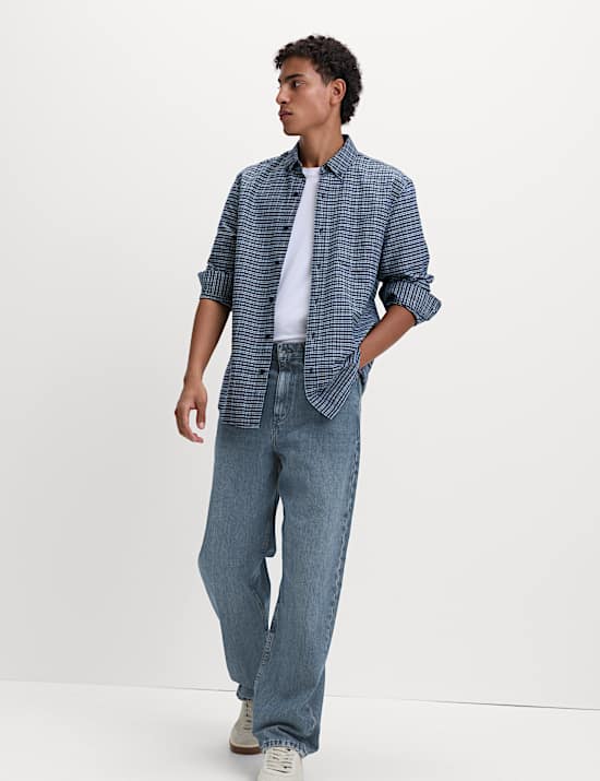 Loose Fit Rigid Denim Jeans