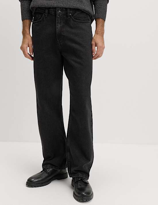 Loose Fit Rigid Denim Jeans