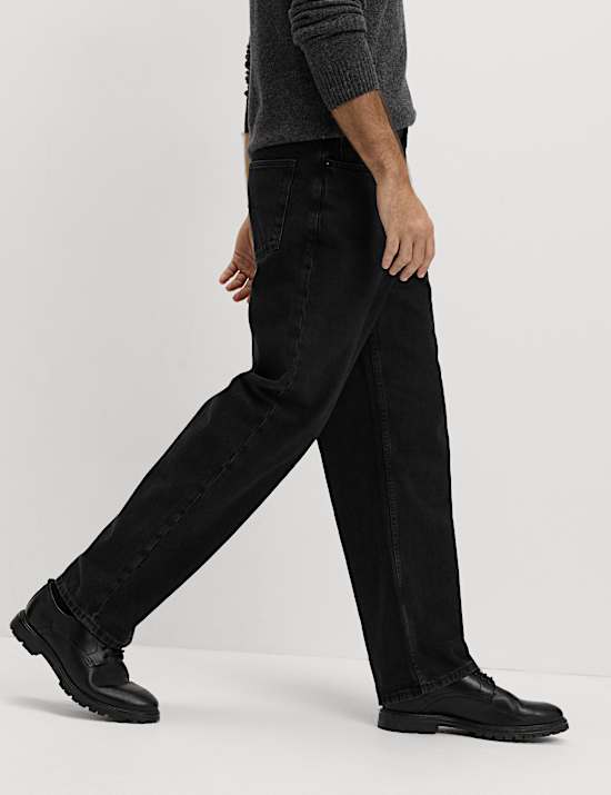 Loose Fit Rigid Denim Jeans