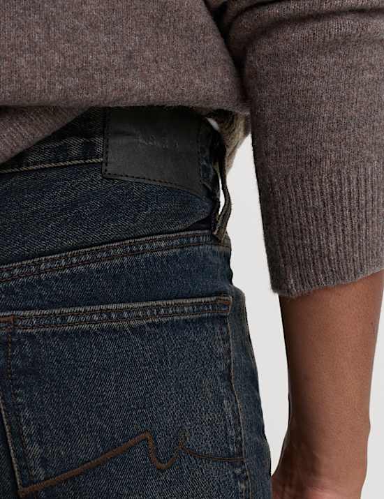 Steife Denim-Jeans mit geradem Bein