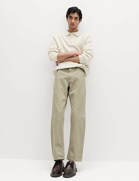 Straight Fit Rigid Denim Jeans