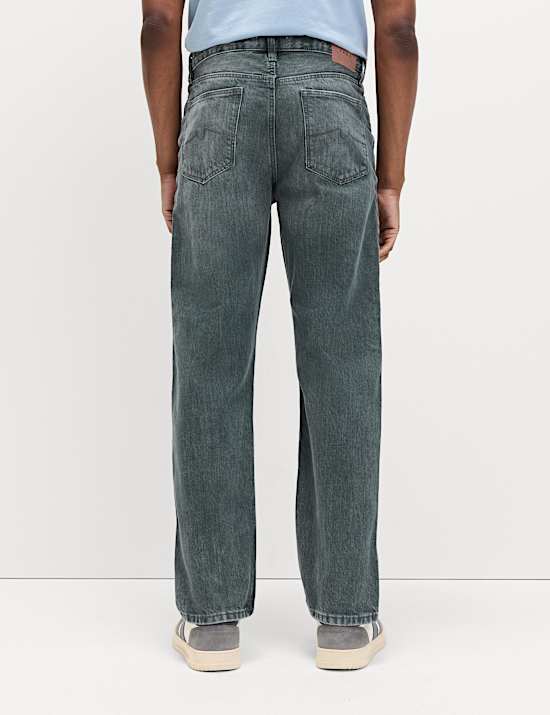 Straight Fit Rigid Denim Jeans