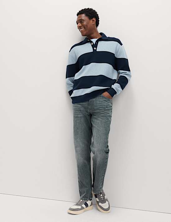 Straight Fit Rigid Denim Jeans