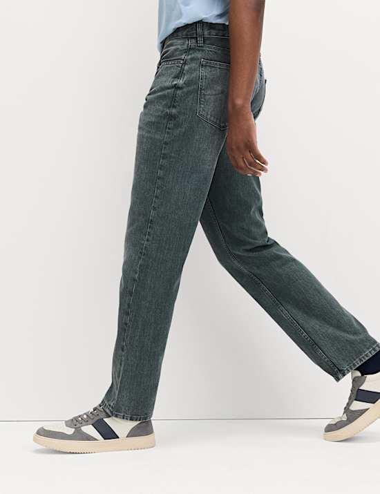 Straight Fit Rigid Denim Jeans