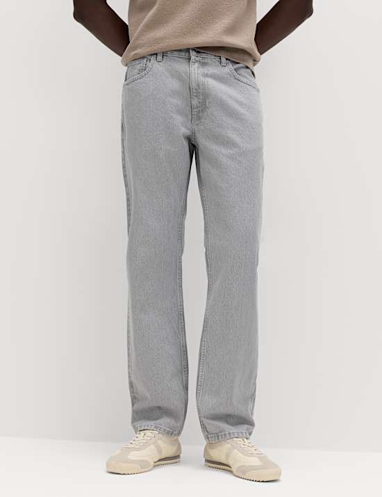 Straight Fit Rigid Denim Jeans