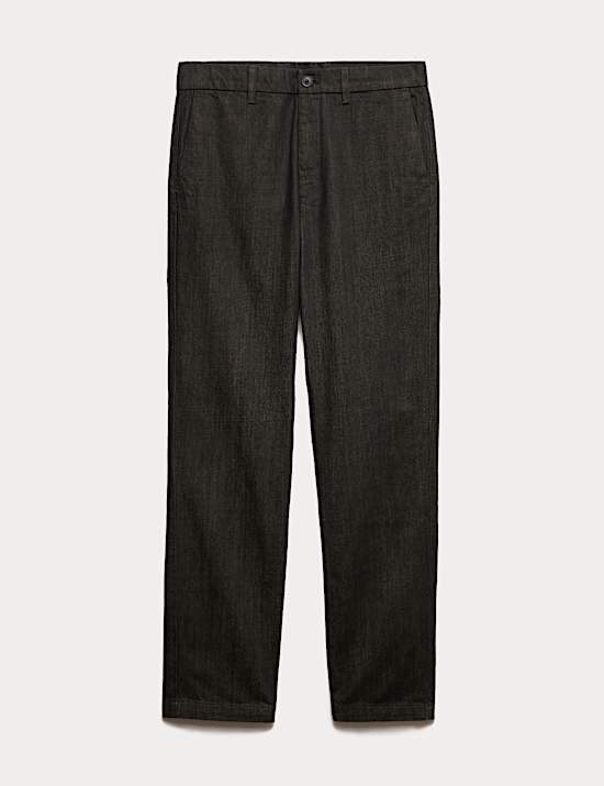 Straight Fit Denim Chinos