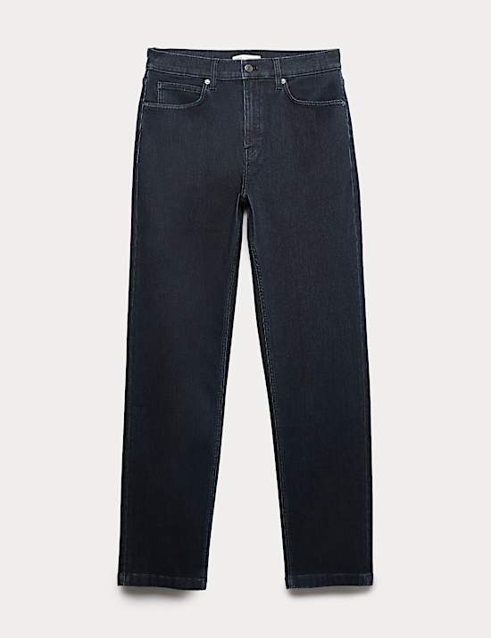 Straight Fit Textured 5 Pocket Jeans