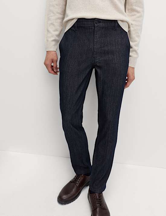 Slim Fit Denim Chinos