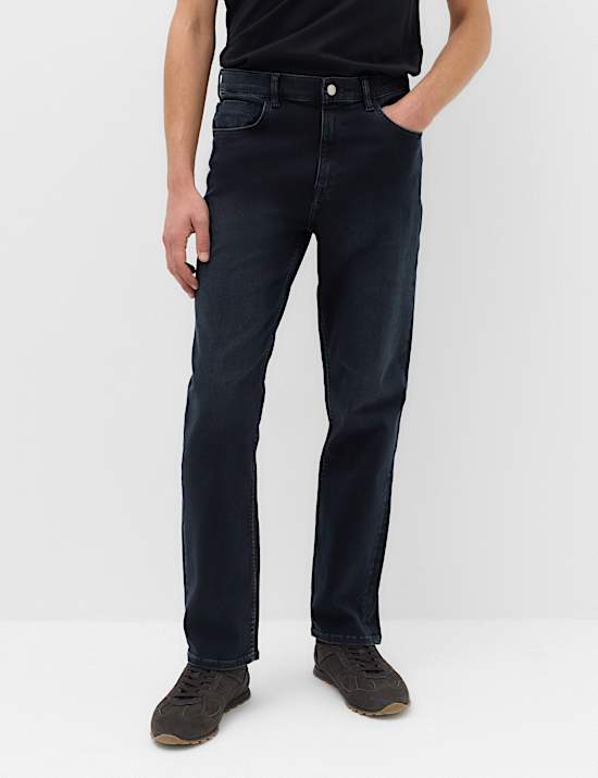 Jeans de corte recto el&aacute;sticos y c&oacute;modos