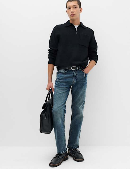 Straight Fit Comfort Stretch Jeans