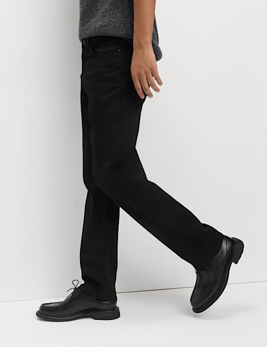 Jeans de corte recto el&aacute;sticos y c&oacute;modos