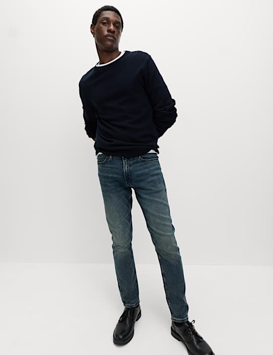 Comfortabele denim jeans met slanke pasvorm