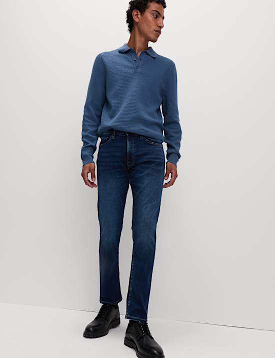Jean en denim confortable coupe cintrée