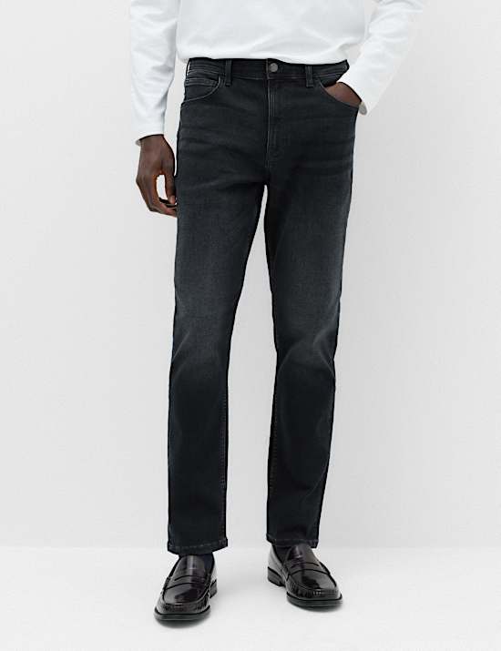 Slim Fit Textured Comfort Stretch Jeans