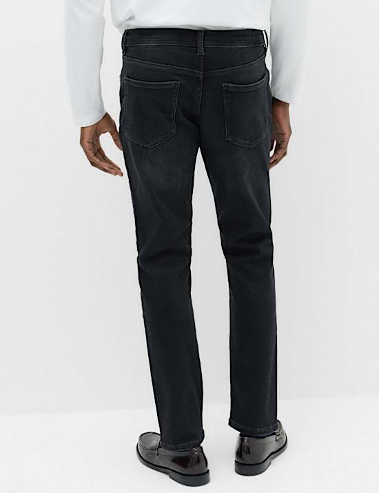 Slim Fit Textured Comfort Stretch Jeans