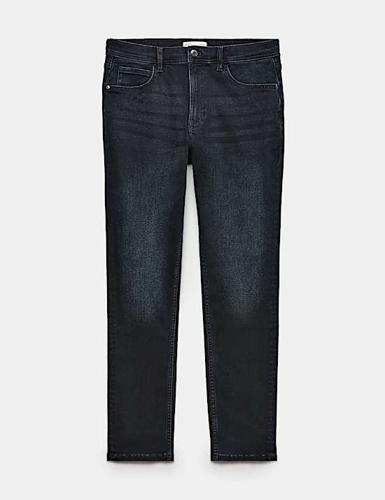 Slim Fit Textured Comfort Stretch Jeans