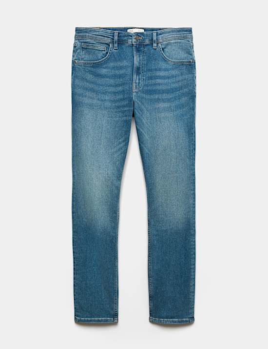 Slim Fit Textured Comfort Stretch Jeans