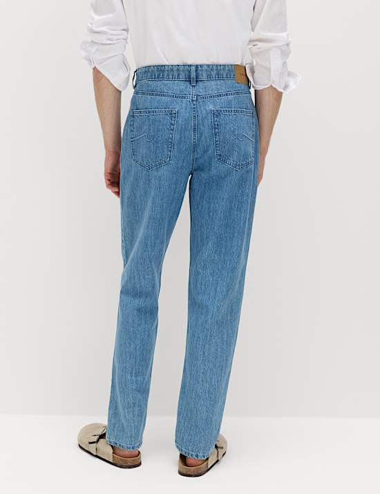 Tapered Fit Lightweight Cotton Rich Jeans