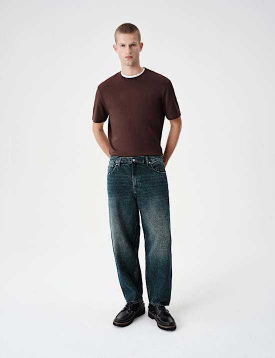 Barrel Fit 5 Pocket Stretch Jeans