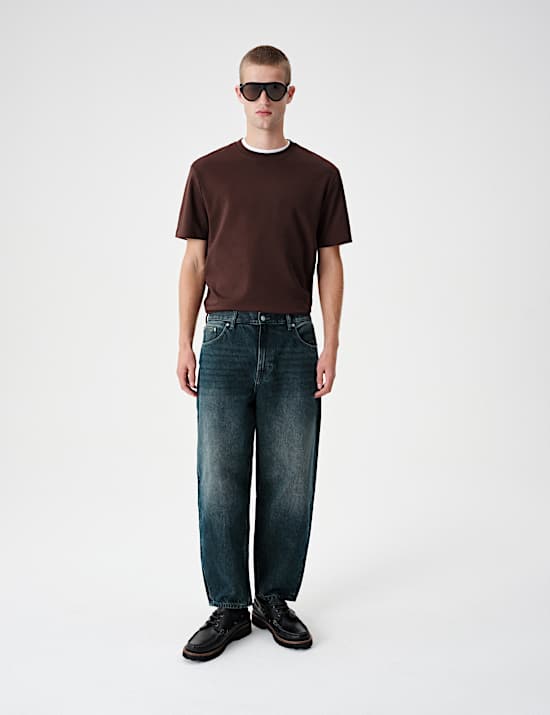 Barrel Fit 5 Pocket Stretch Jeans