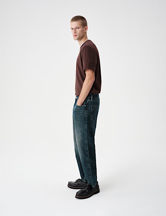 Barrel Fit 5 Pocket Stretch Jeans