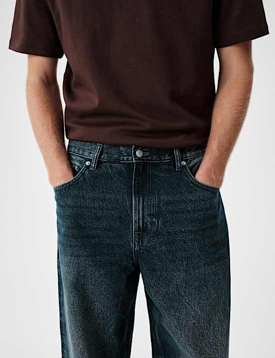 Barrel Fit 5 Pocket Stretch Jeans