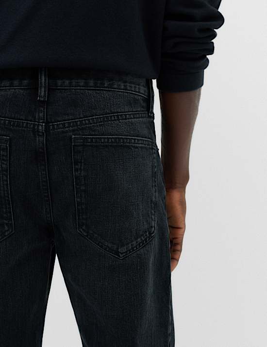 Straight Fit Pure Cotton Jeans
