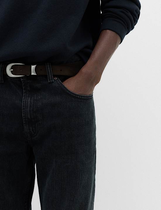 Straight Fit Pure Cotton Jeans