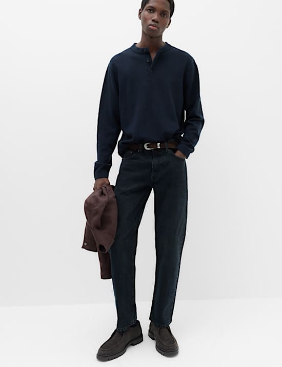Straight Fit Pure Cotton Jeans