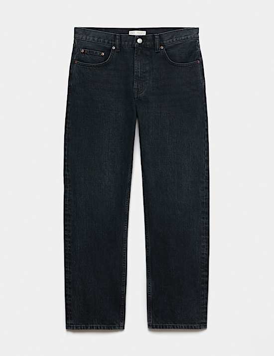 Straight Fit Pure Cotton Jeans