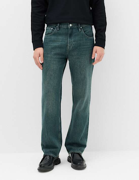 Straight Fit Pure Cotton Jeans