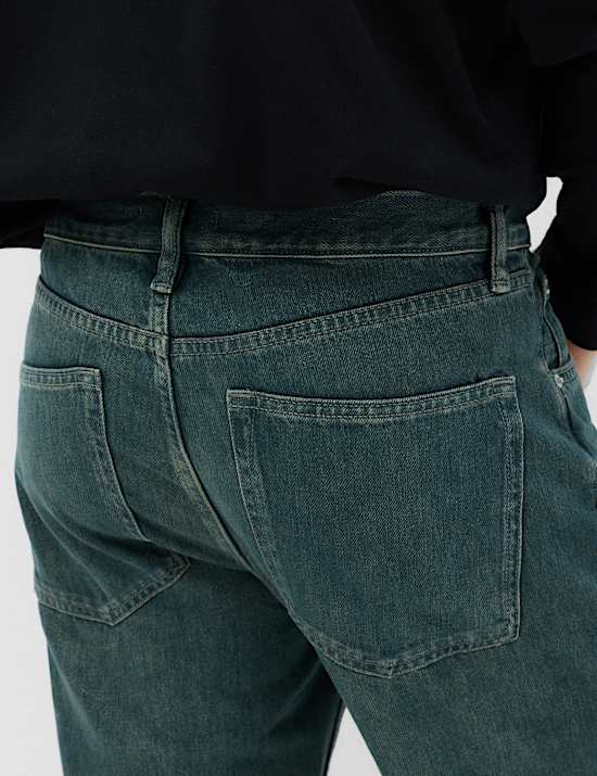 Straight Fit Pure Cotton Jeans