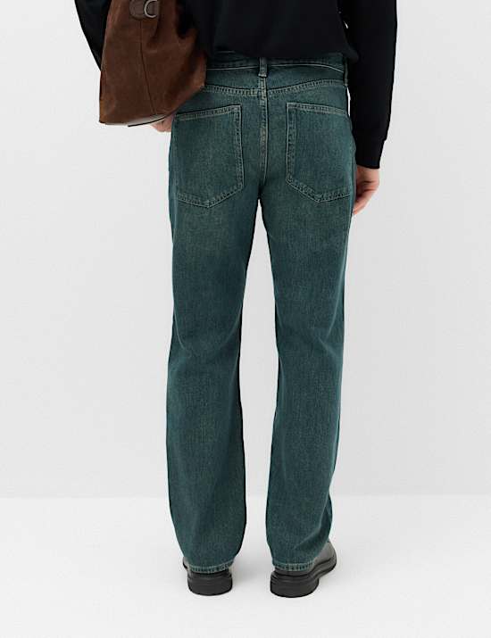 Straight Fit Pure Cotton Jeans