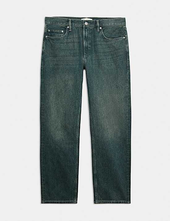 Straight Fit Pure Cotton Jeans