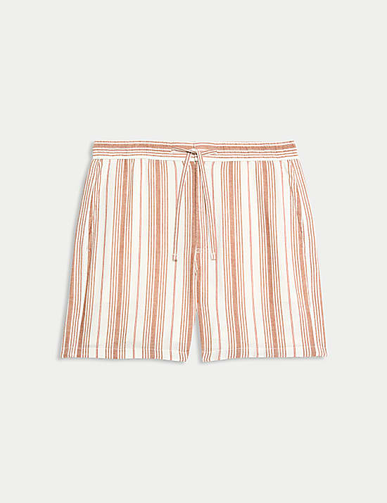 Pure Cotton Striped Shorter Shorts