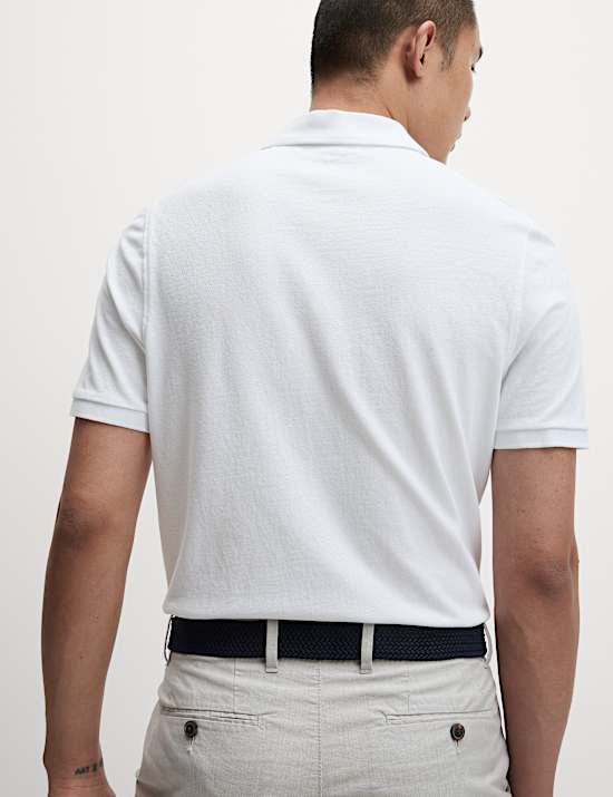 Striped Belted Stretch Chino Shorts