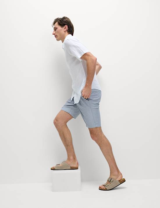Half-Elasticated Waist Chino Shorts