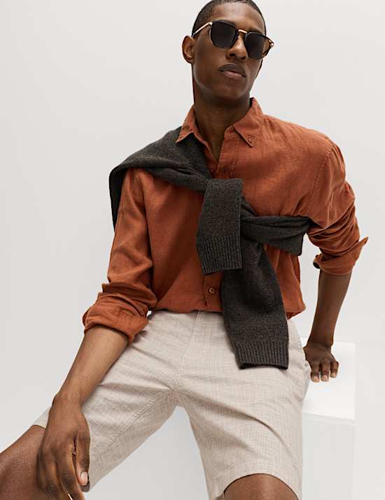 Half-Elasticated Waist Chino Shorts