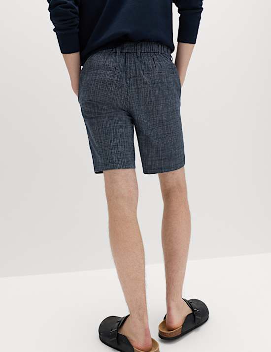 Short style chino &agrave; taille semi-&eacute;lastique