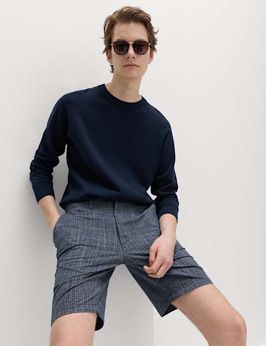 Short style chino &agrave; taille semi-&eacute;lastique