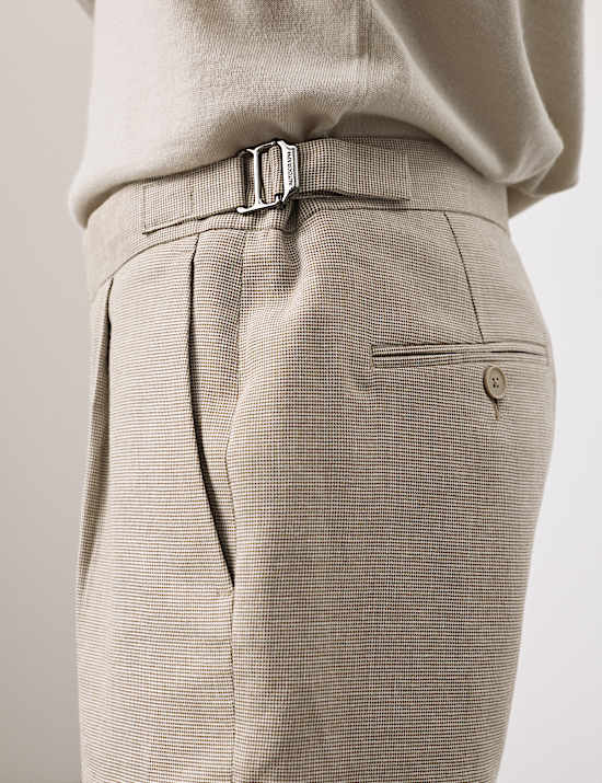 Regular Fit Textured Linen Shorts