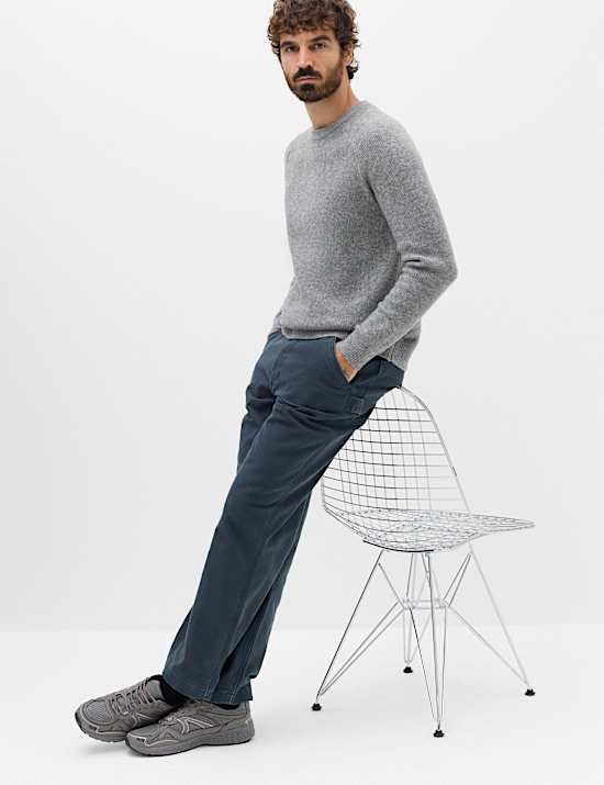 Pantalon utilitaire 100 % coton coupe large