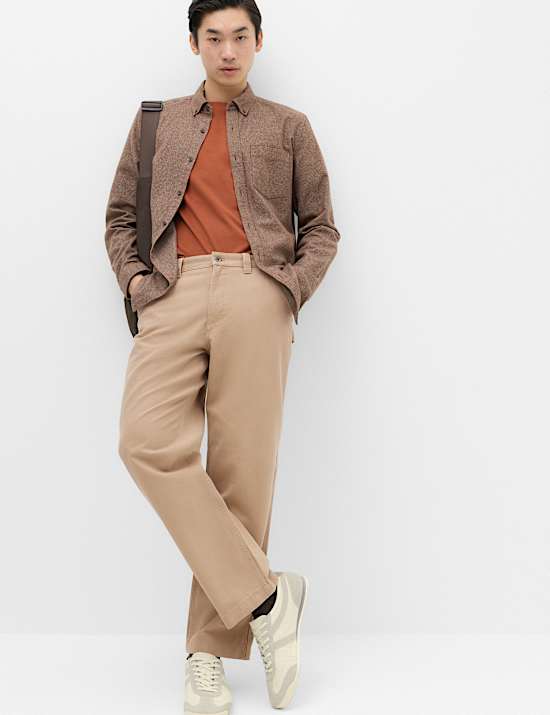 Loose Fit Pure Cotton Utility Trousers