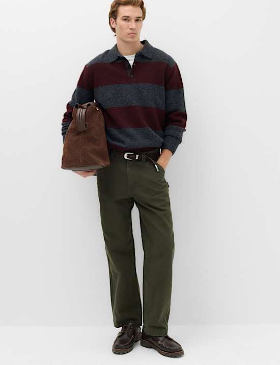Loose Fit Pure Cotton Utility Trousers