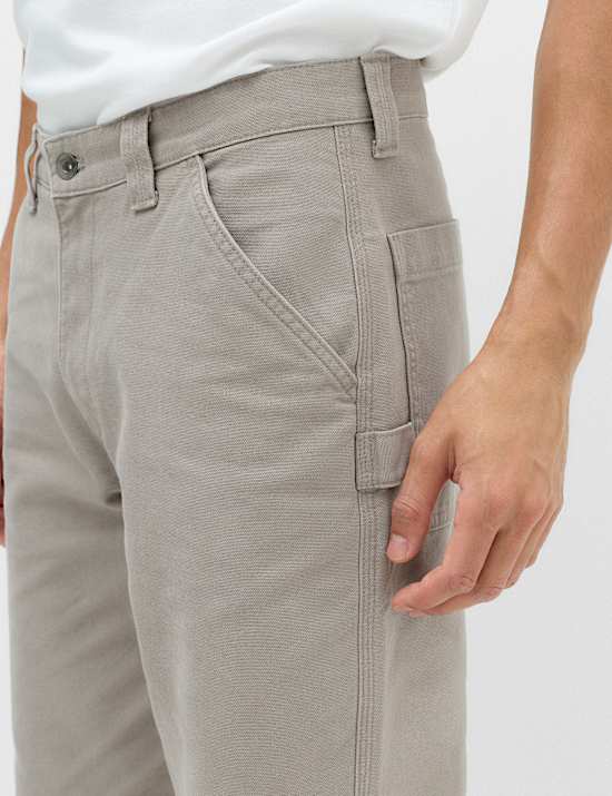Pantalon utilitaire 100 % coton coupe large