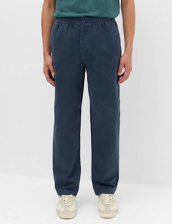 Tapered Fit Elasticated Waist Trousers