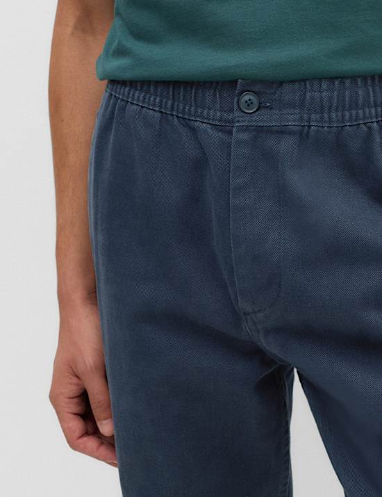 Tapered Fit Elasticated Waist Trousers