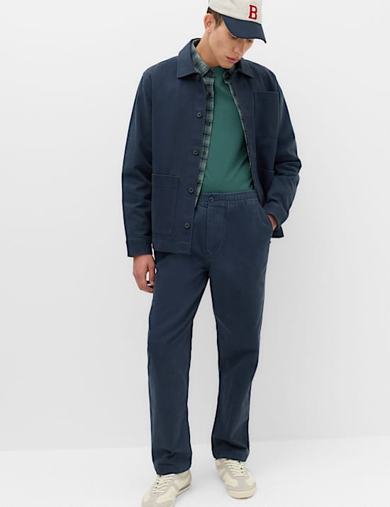 Tapered Fit Elasticated Waist Trousers