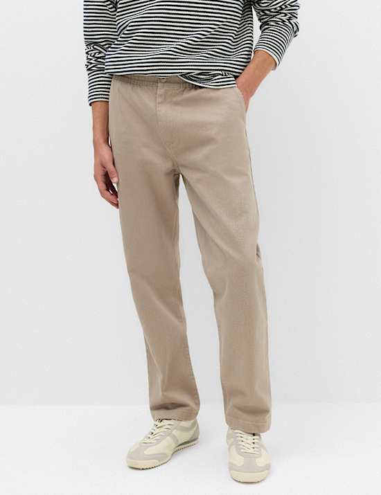 Tapered Fit Elasticated Waist Trousers